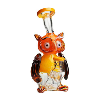 Lookah Glass 9" Mini Nerdy Owl Water Pipe - Image 17