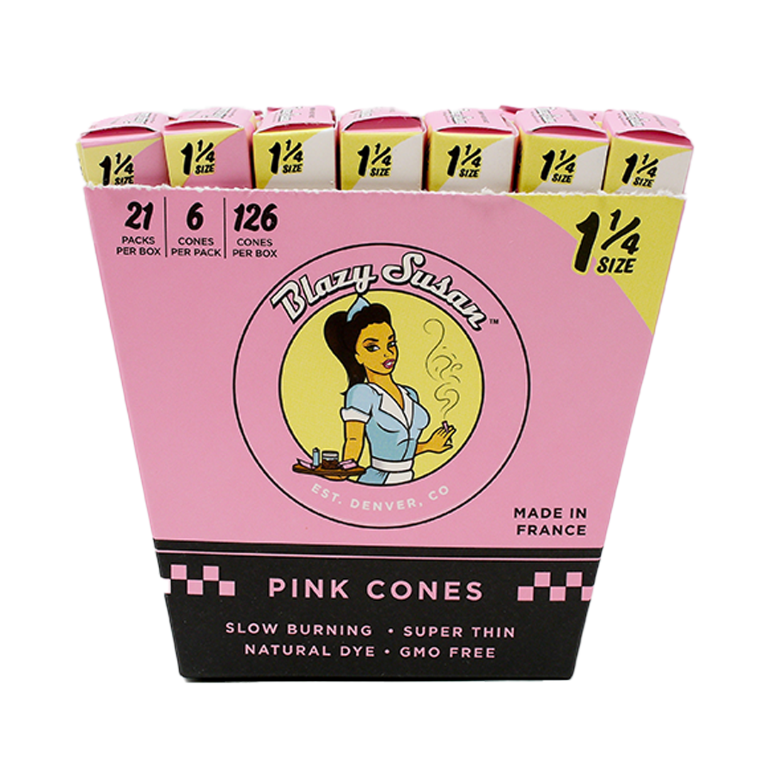 Blazy Susan Pink Paper Cones - Image 2