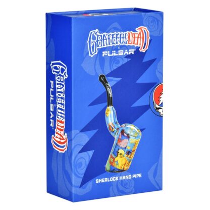 Grateful Dead x Pulsar Inside Print Bent Sherlock Pipe | 4" - Image 12