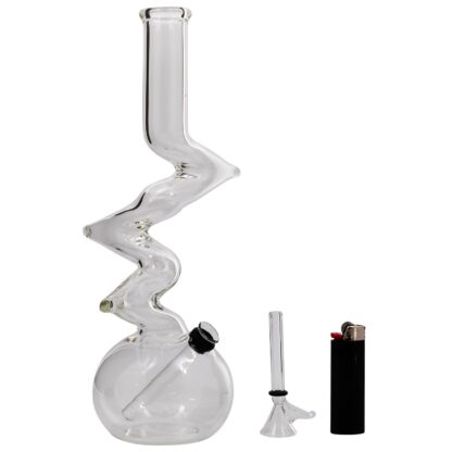 LA Pipes "Jacob's Ladder" Crystal Clear Zong Bong - Image 2