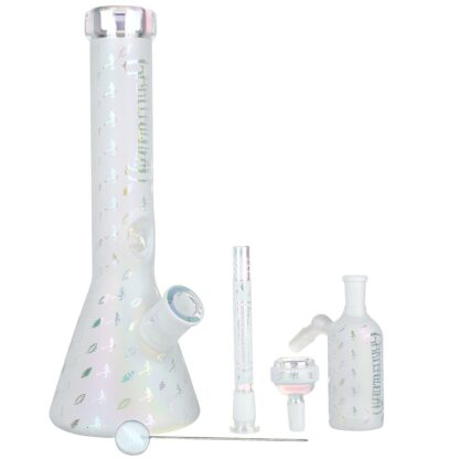 Grateful Dead x Pulsar Bolts And Skellies Glass Beaker Water Pipe Set | 13.75" | 14mm F - Image 10