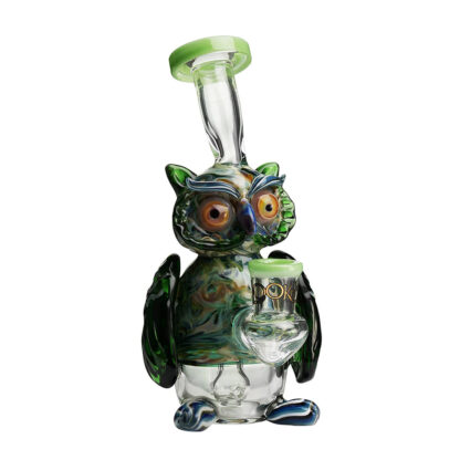 Lookah Glass 9" Mini Nerdy Owl Water Pipe - Image 5