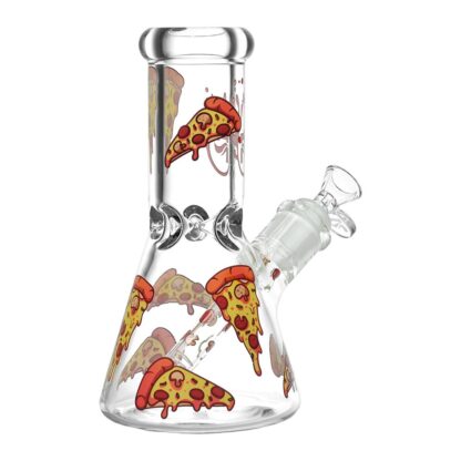 Pulsar Pizza Design Glass Beaker Water Pipe - 7.75" / 14mm F - Image 3