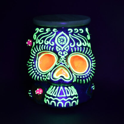 Pulsar Sugar Skull Glass Jar - 4.25" - Image 3