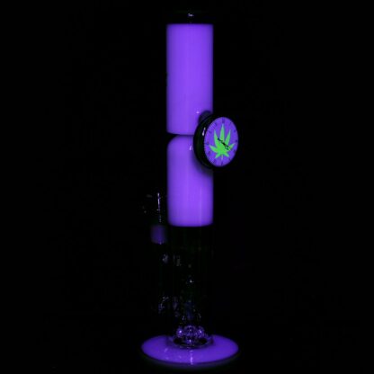 Pulsar 420 O'Clock Glow In The Dark Straight Tube Water Pipe - 13" / 14mm F - Image 6