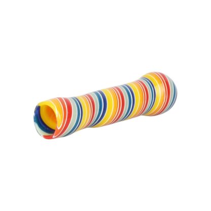Rainbow Spirals Glass Chillum - 3.5" - Image 2