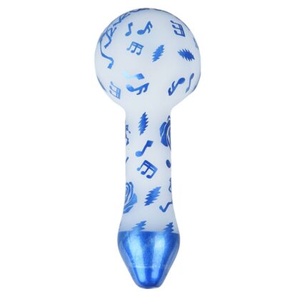 Grateful Dead x Pulsar Blue Sky Dancing Skellies Glass Spoon Pipe - 4.75" - Image 5