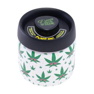 Fujima Dank Tank Vacuum Glass Jar - 4.2" / Hemp Leaf
