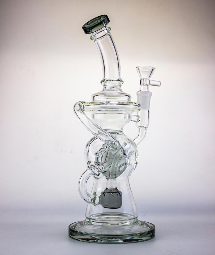 Recycler Style Water Pipe with Perc 5.8" - Image 2
